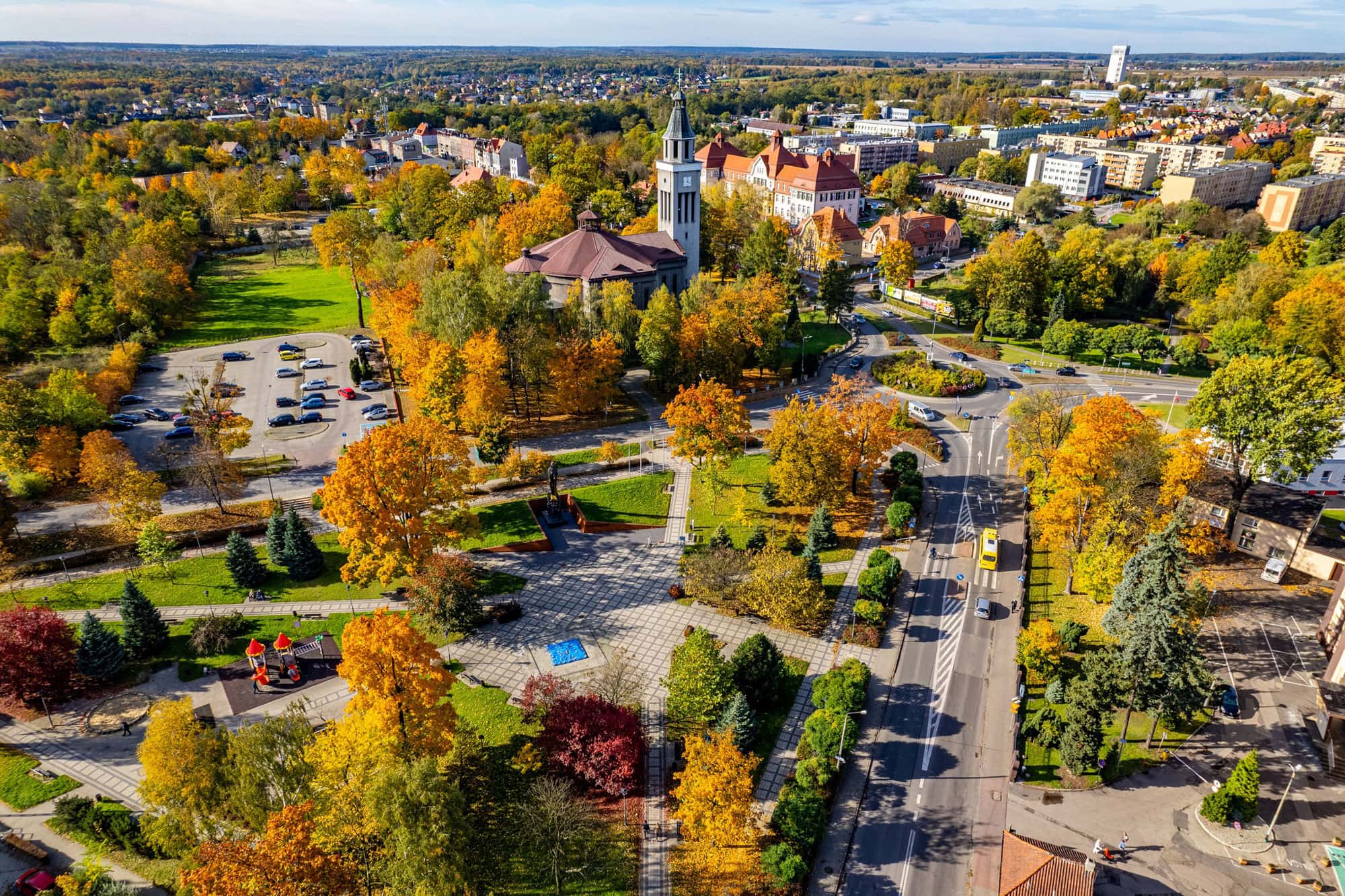 Knurów - widok na centrum miasta