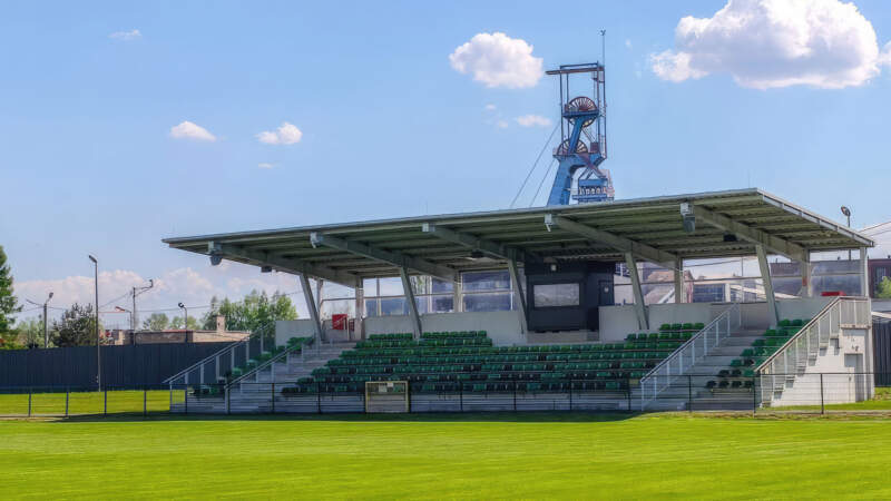 Knurów - stadion miejski przy ulicy Dworcowej