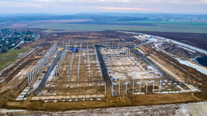 Knurów - budowa fabryki Fortaco na terenie strefy ekonomicznej